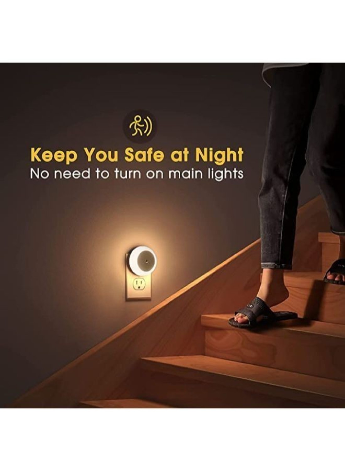 Generic Night Light Plug Into Wall, Nightlight With Dusk To Dawn Sensor, 0.5W LED Night Light For Kids Room, Baby Night Light, Bathroom Night Light, Stair Lights, Hallway Light