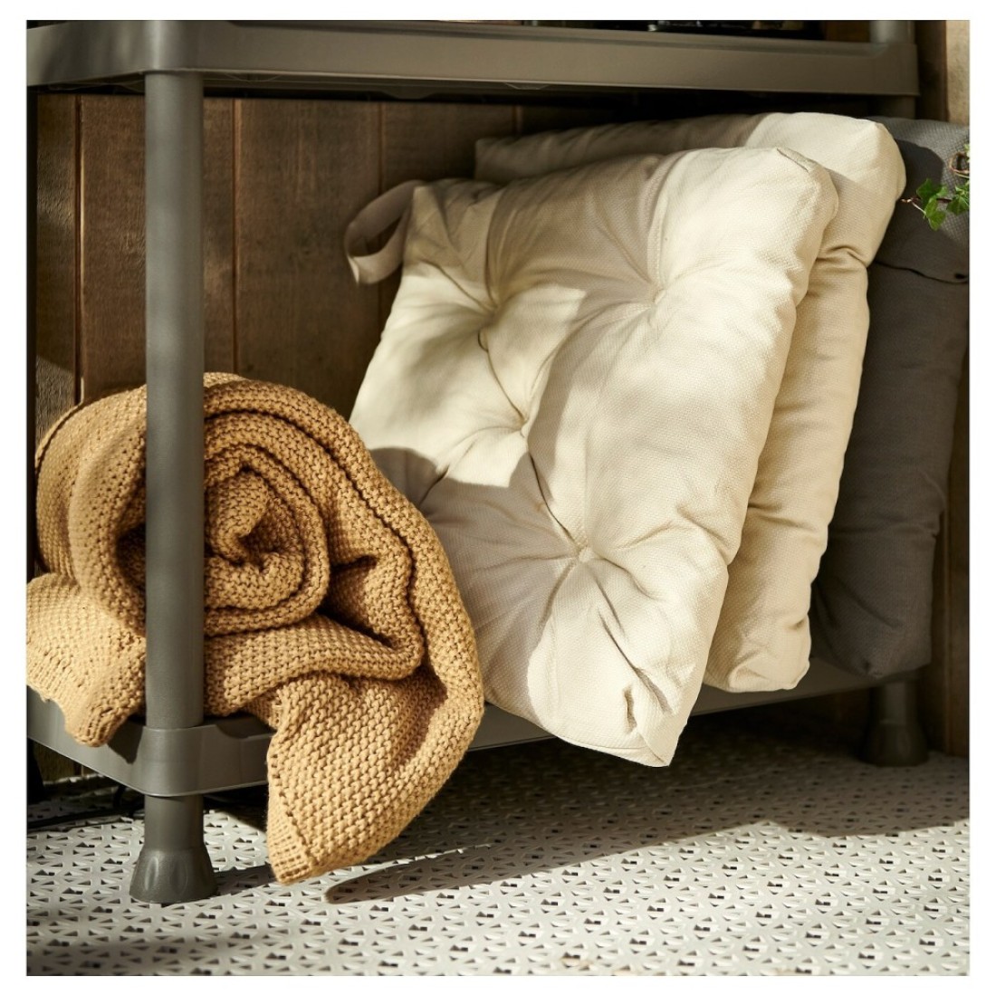 Chair Cushion Light Beige 40/35X38X7 Cm