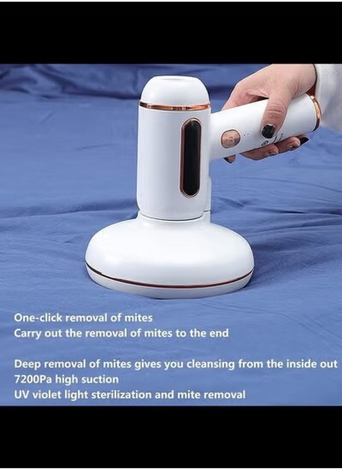 Radiotronics Wireless UV Mite Vacuum Cleaner 7500Pa Suction Dust Mite with UV LAMP Can Eliminate 99.99% of Bacteria And Dust Mites For Mattresses,Pillows,Sofas,Green (White)