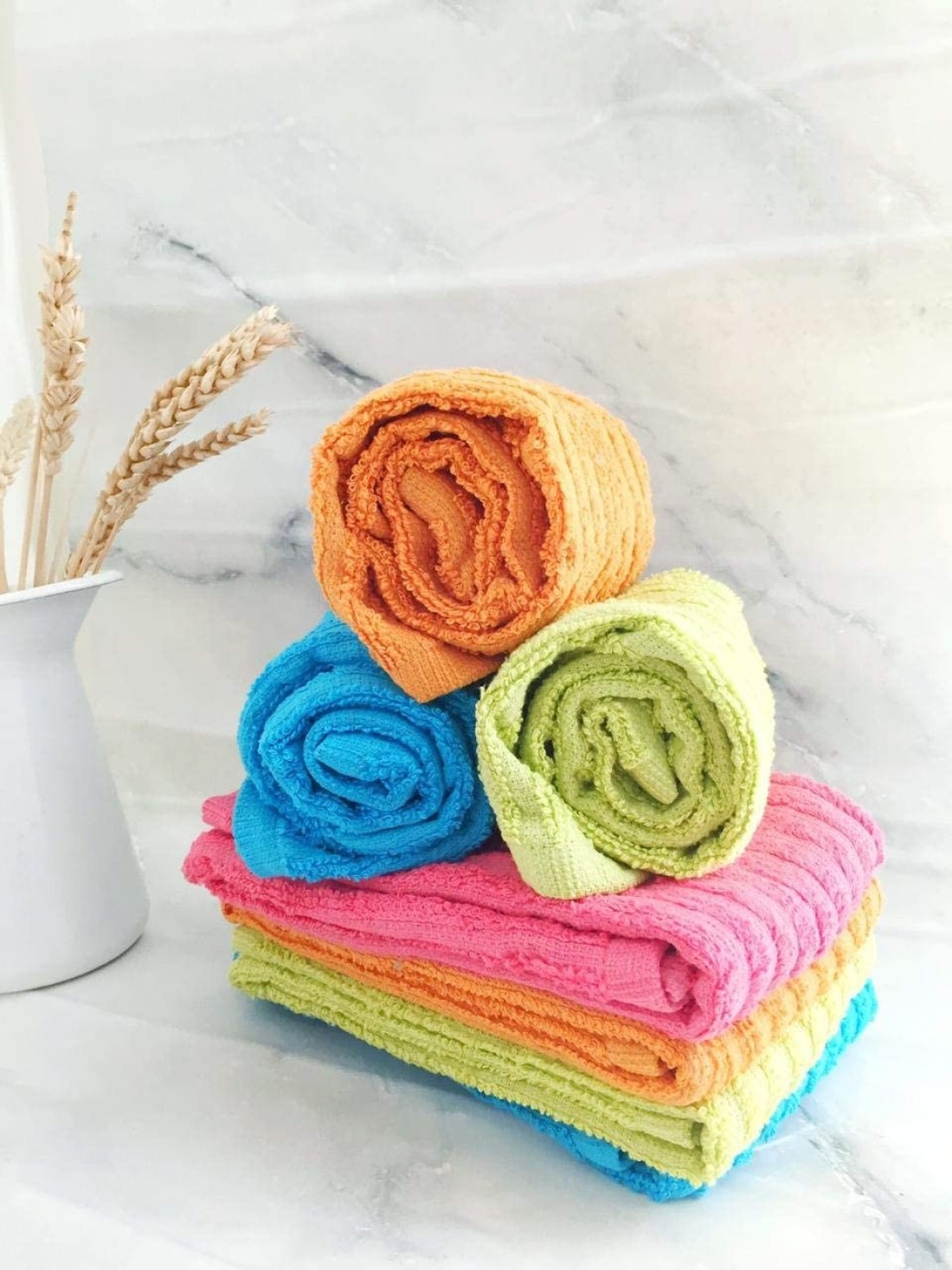 Lushh 100% Cotton Highly Absorbent Terry Kitchen Towel Set 40x 60 cm, 8PCS Set