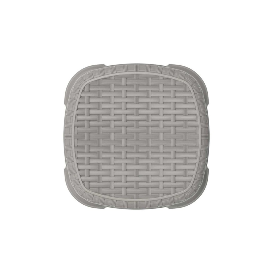 Cosmoplast Rattan Step Stool Grey 28cm