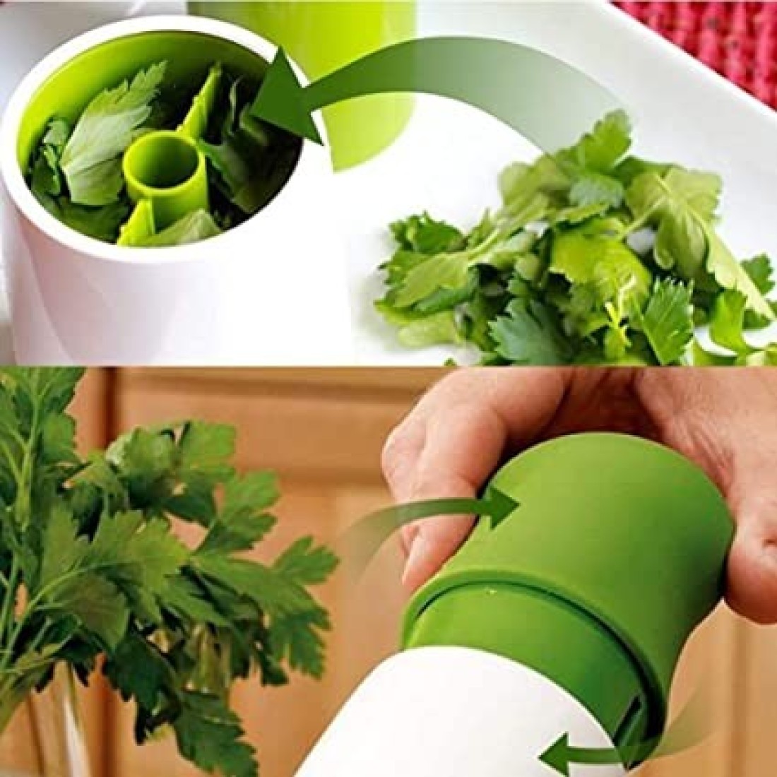 Herb Grinder，ShowTop Spice Mill Parsley Shredder Chopper Vegetable Cutter Garlic Coriander Spice Grinder Crusher Kitchen Accessories