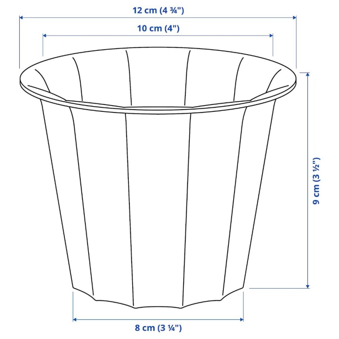 Plant Pot In/Outdoor Grey 9cm