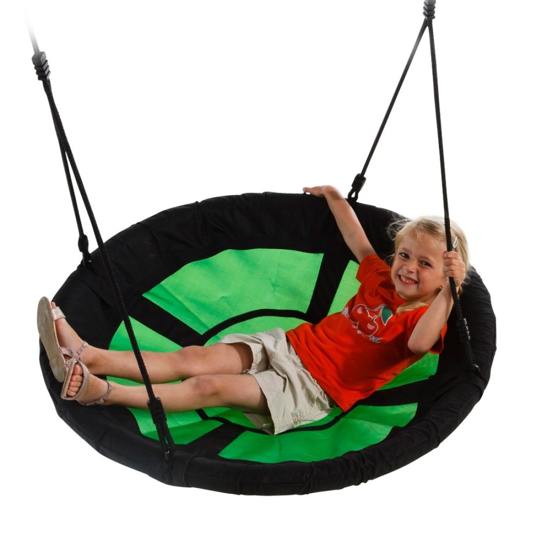 SwingNSlide NE 4630 Nest Swing Outdoor Swing with 40 Diameter Green Black