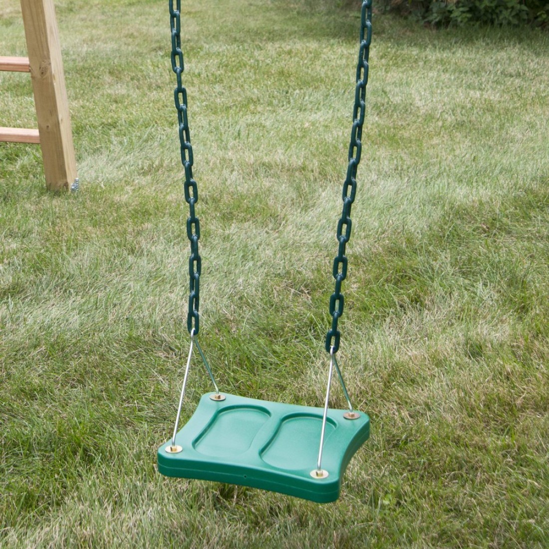 SwingNSlide NE 5041 StandUp Swing with 14 x 14 Swing Base and Coated Chains for Swing Set and Playset Green
