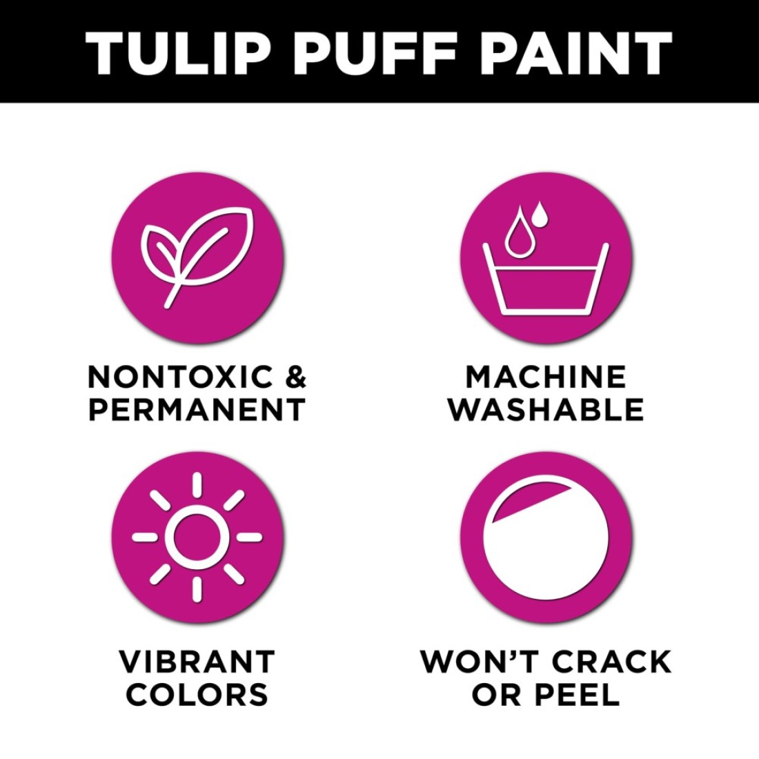 Tulip 41402 Dimensional Fabric Paint 4oz Slick Deep Red