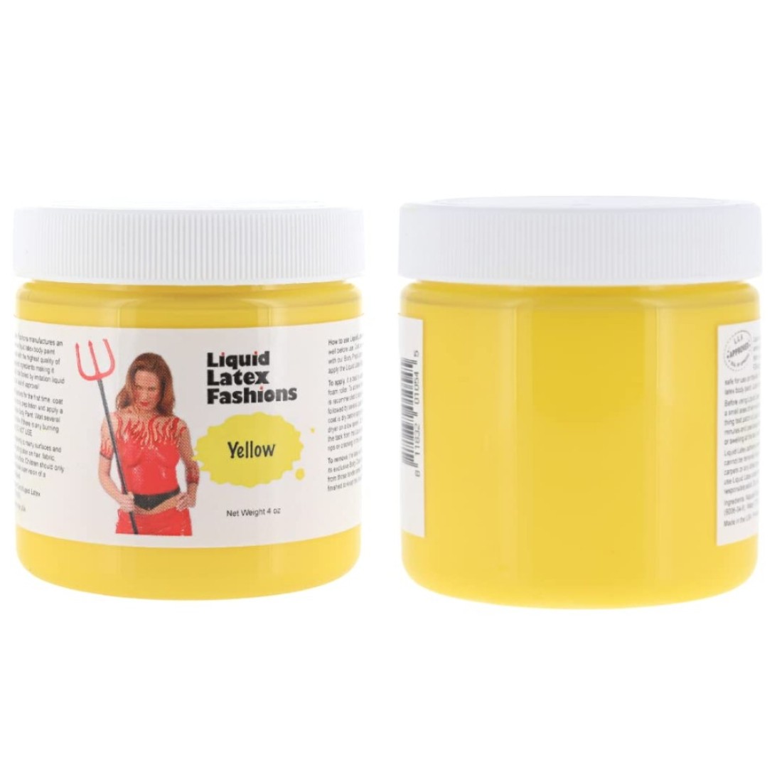Liquid Latex Fashions Ammonia Free Liquid Latex for Adults and Kids Face and Body Latex Paint Ideal for Parties and Cosplay Super Flexible Yellow 4 Oz