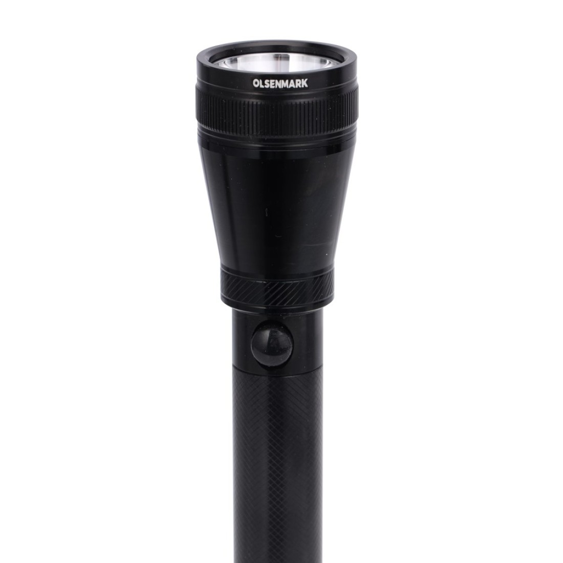 Olsenmark Rechargeable LED Flashlight OMFL2747 All Weather Waterproof Aluminum Body Torch Light 2000 M Real Range Distance LED Indicators 2 Years Warranty Lifetime Warranty for LED Bl