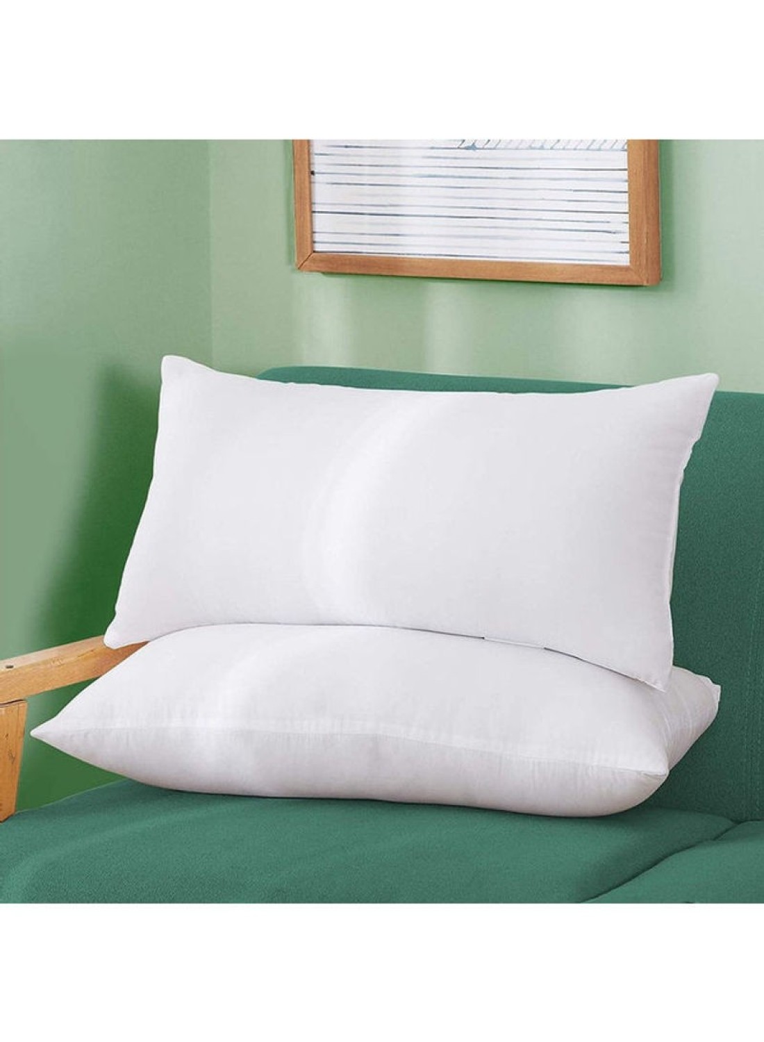 Krude 100% Cotton 900Grm Hollow Siliconized Fiber Press Pillow 1Pc Cotton, White 50X75cm