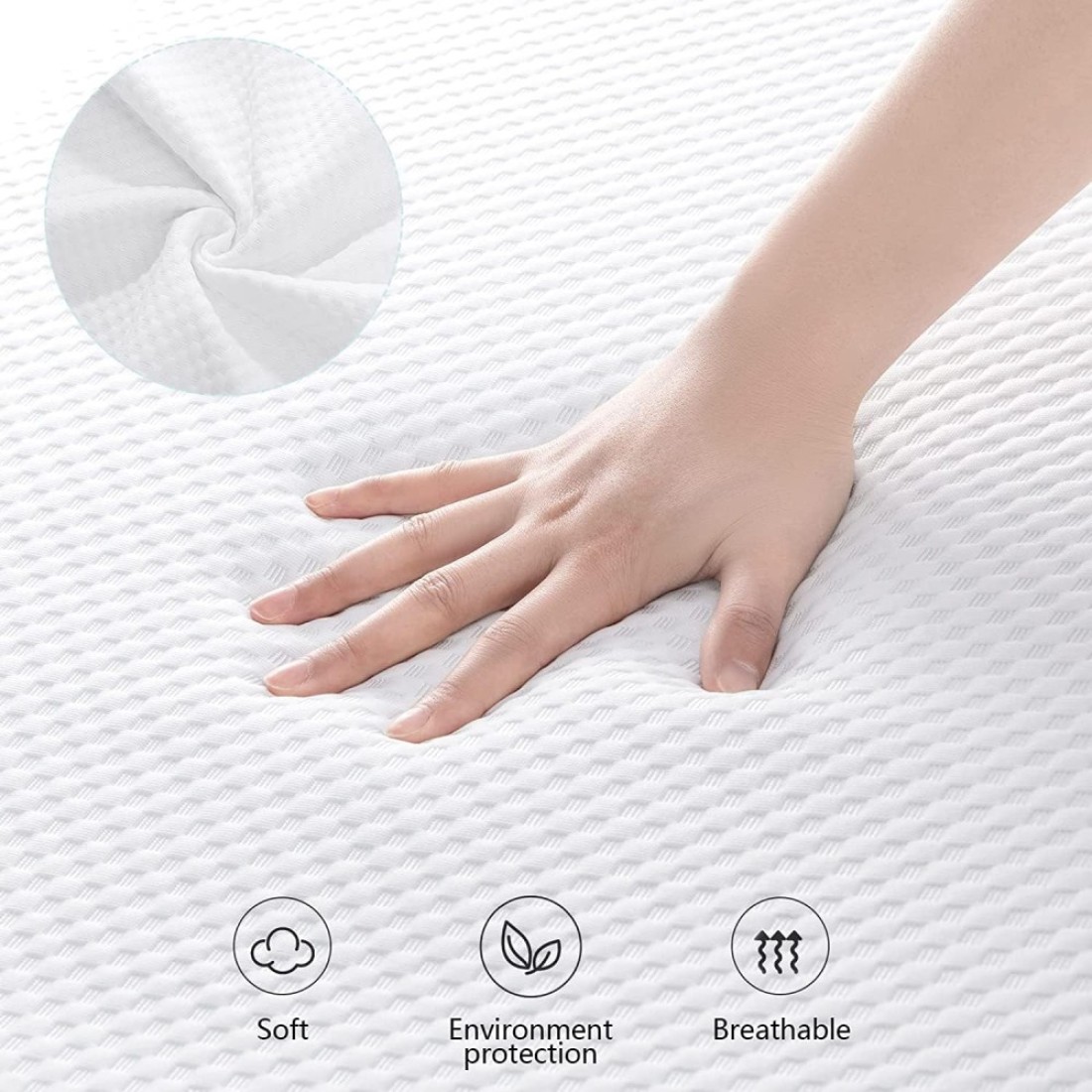 Vital Orthopedic Bed Wedge Pillow With HD Foam Top Elevation For Sleeping, Acid Reflux, Heartburn, Anti Snoring And Gerd Pillow - Ideal For Neck Pain, Back Support (W 65 X L 65 Cm, Standard: 8&amp;quot;)