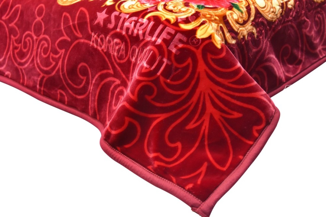 STARLIFE Premium Quality Embrossed Super Soft Royal Double Ply Blanket 100% Polyester 14 LBS 220X240CM