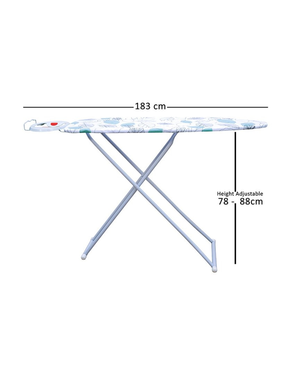 Ironing Board - Smooth and comfortable ironing, Non-Slip Feet 107cm x 36cm - Petals