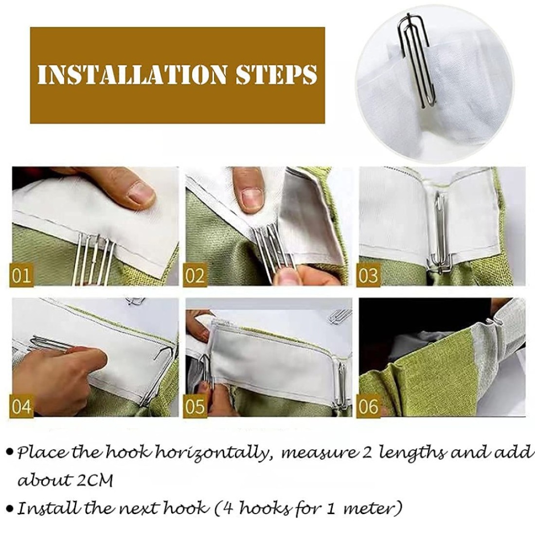 30PC Stainless Steel Curtain Pleat HooksDrapery Hook and Pin for Pleated Drapes 4 Prongs Pinch Pleat Hook ClipsTraverse Pleater 4 End Curtain Hangers for Window Door Bathroom Curtain