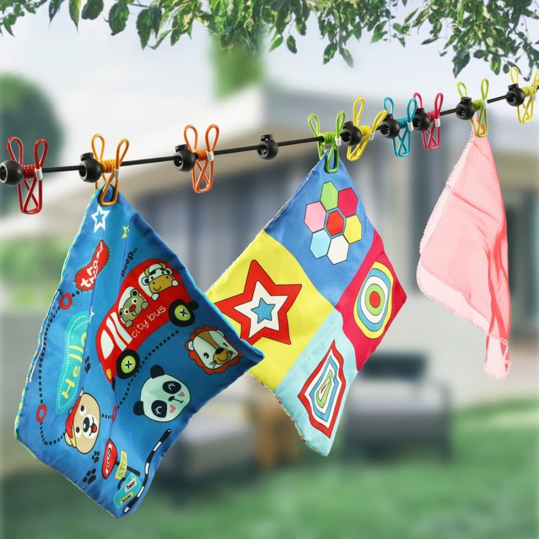 Retractable Portable Clothesline for TravelClothing line with 12 Clothes Clips for Indoor Laundry Drying lineOutdoor Camping Accessories
