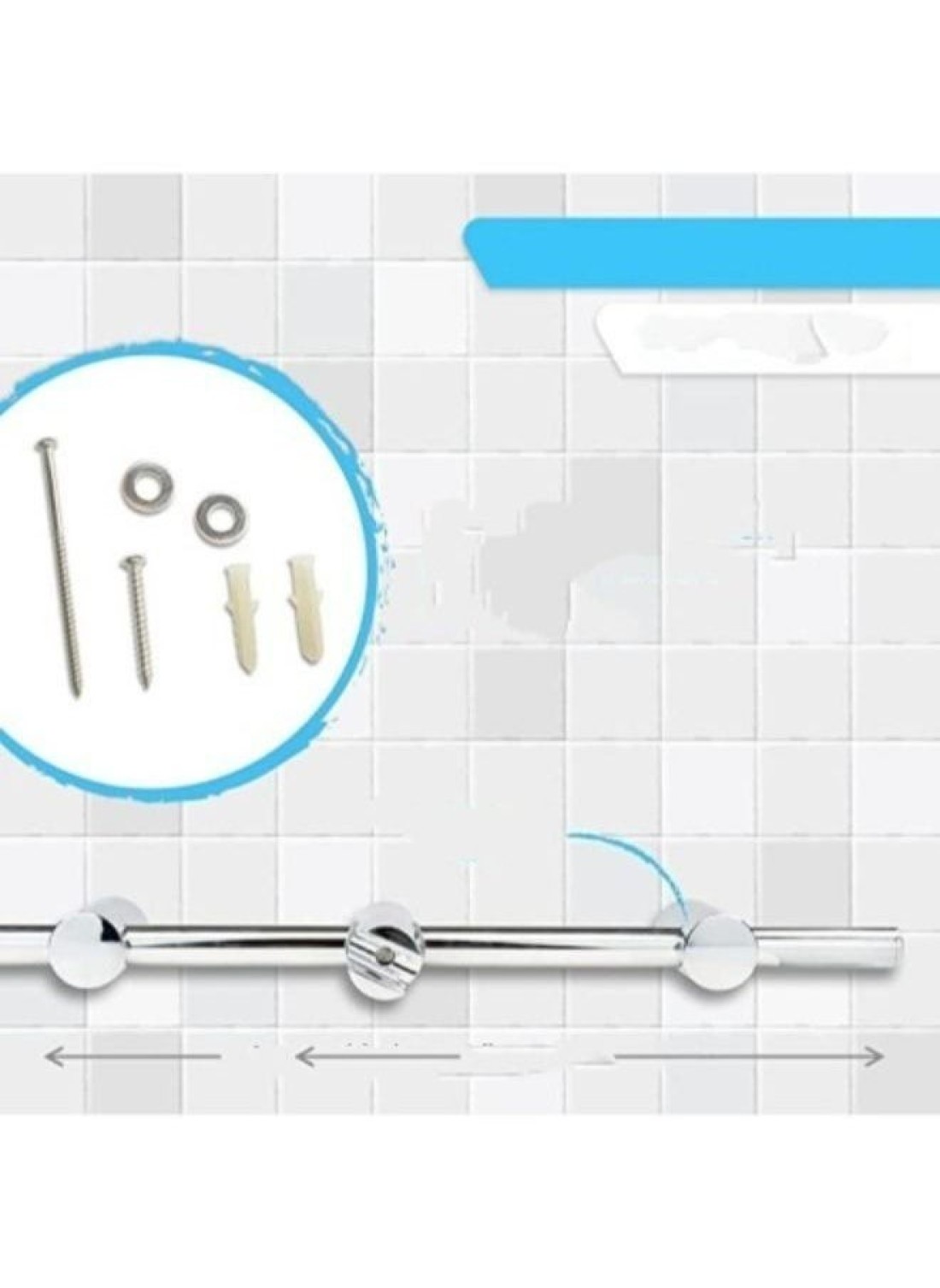 Generic Round Shaped Sliding Shower Rail Bar