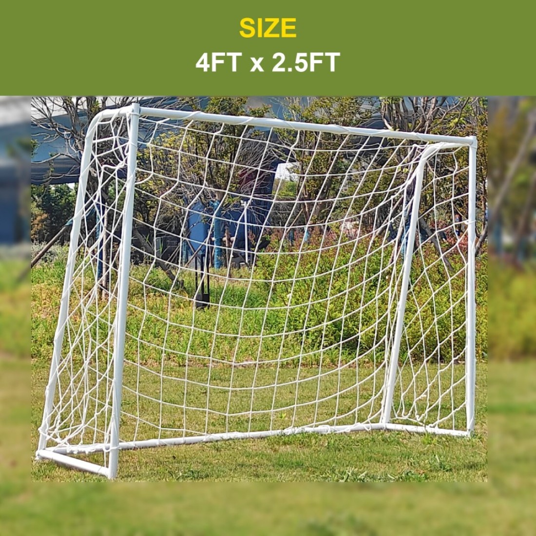 YALLA HomeGym Soccer Goal Net 4ft x 2.5ft, Outdoor Backyard Football Goal Post Net, Portable Soccer Goal Net