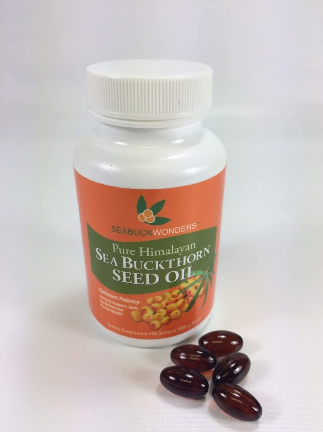 Sea Buckthorn Seed Oil, Made With Organic Sea Buckthorn, 60-Softgels