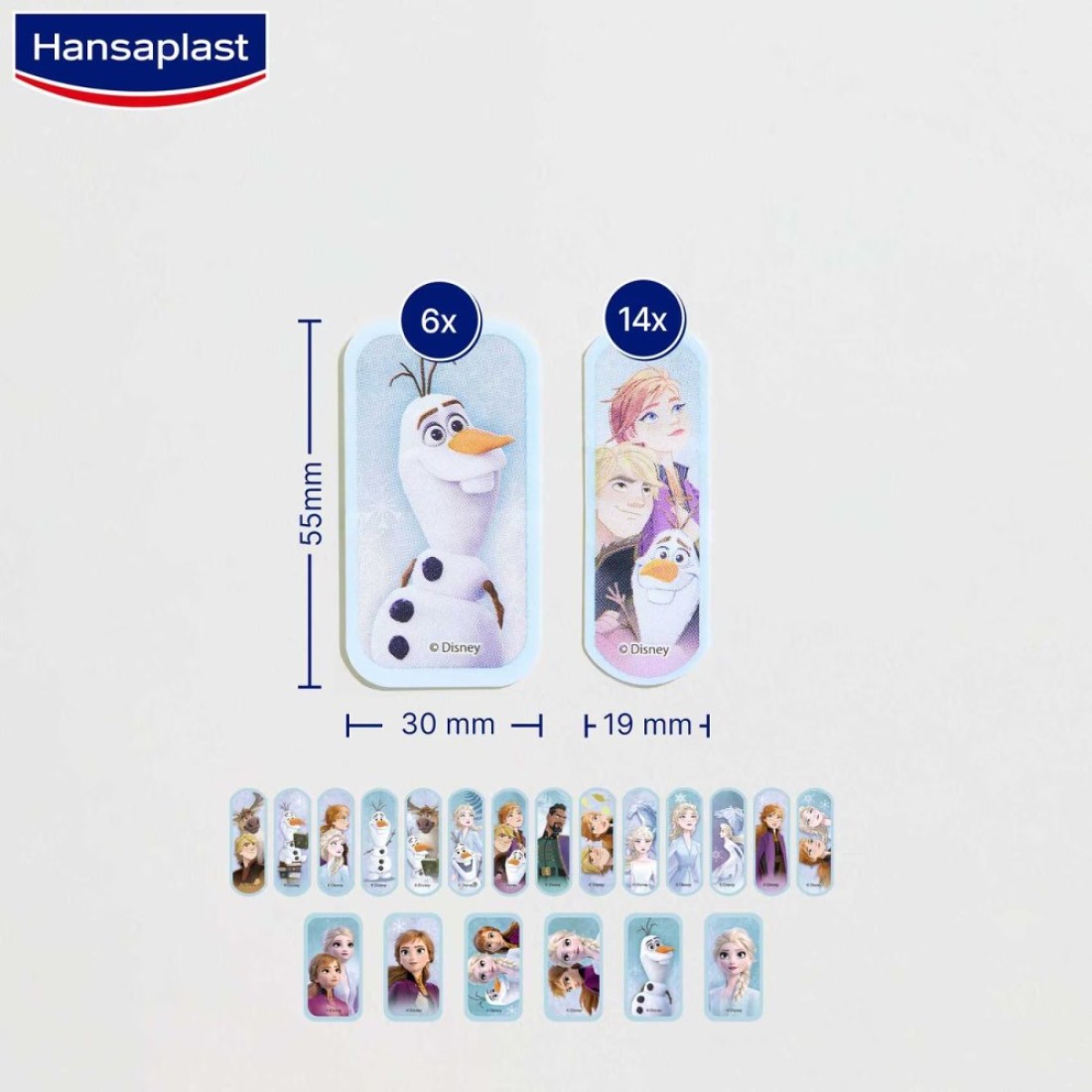 Hansaplast Disney Frozen Wound Plasters, Kids, Water-resistant, 20 Strips