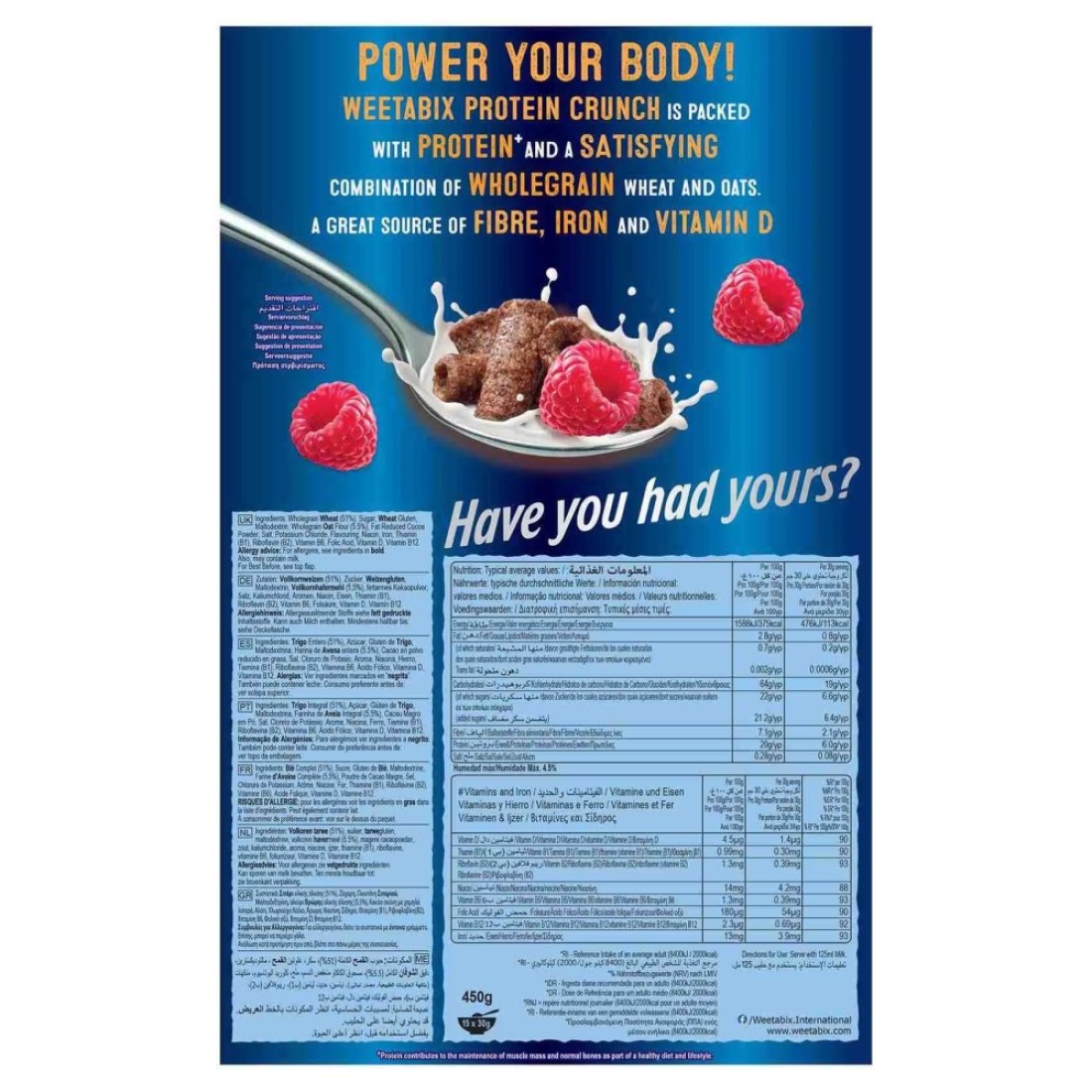 Weetabix Chocolate Flavour Protein Crunch Cereal, 450g