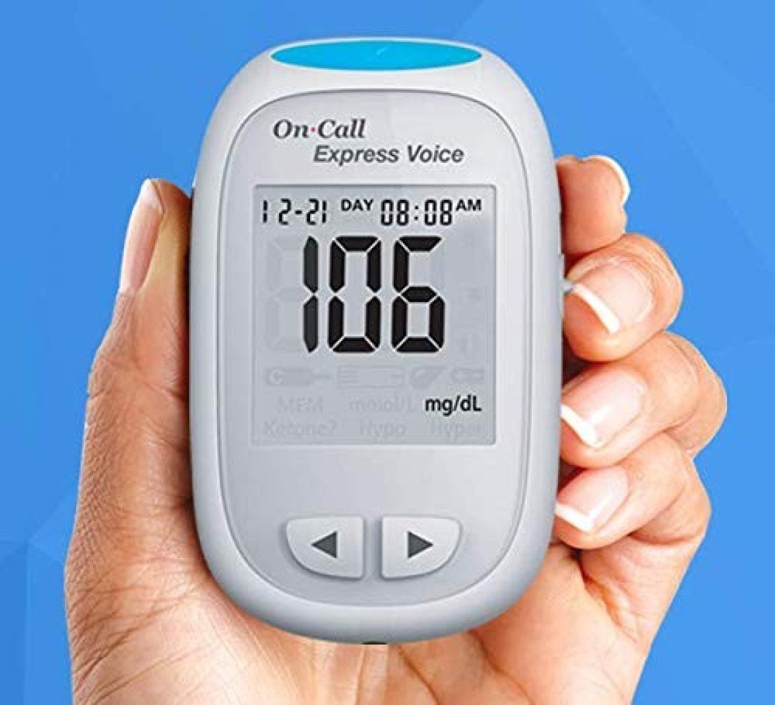 On CallExpress Voice Blood Glucose Monitor Meter Only Includes On Call Express Voice Meter Carrying Case Log Book