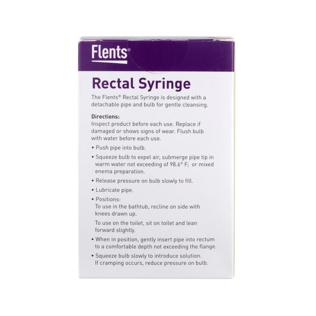 Flents Rectal Syringe Reusable Easy to Clean Blue