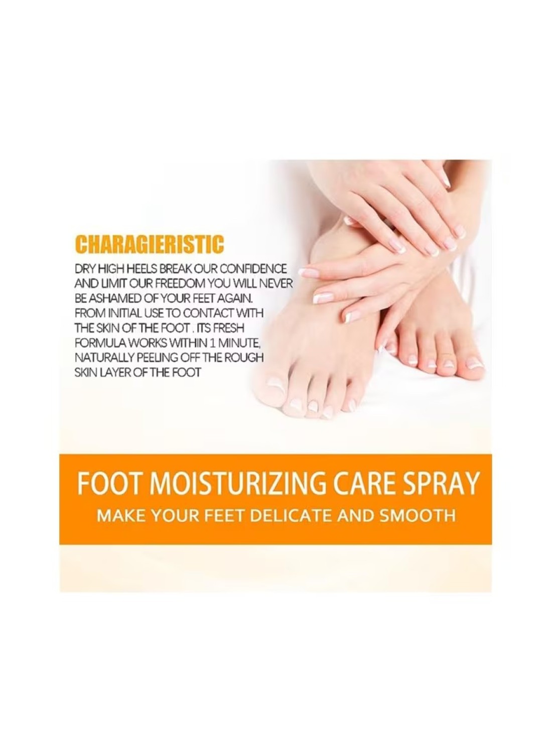 Foot Peeling Spray Orange Oil Foot Peeling Spray That Remove Dead Skin Hydrating Nourish Pedicure Dead Skin Exfoliator for Cracked Rough Heels Dry Toe Skin and Calluses
