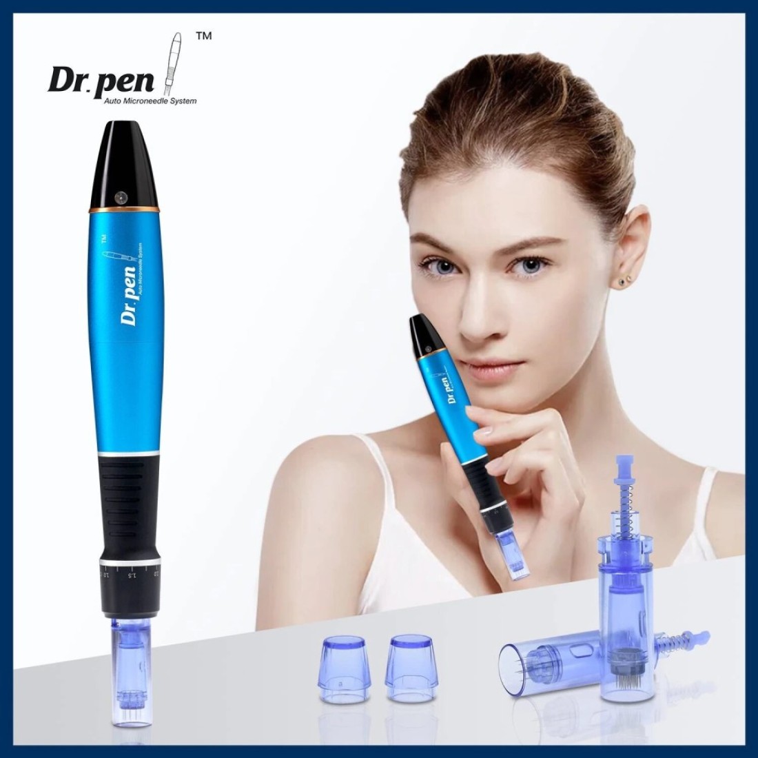 Dr Pen Ultima A1 Wireless Microneedling with 12Pcs Cartidges Kit Microneedling Derma Pen Micro Needles Pen Home Skin Care Device