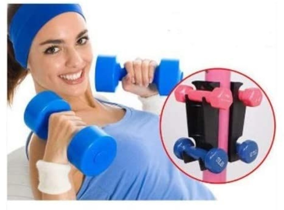 Marshal Fitness 3 in1 Multi Function Stepper with Twister, Handle and Dumbbell Stepper for Exercise, Adjustable Folding Workout Machine for Home or Gym with Waist Twister Digital Monitor Handle-1806D