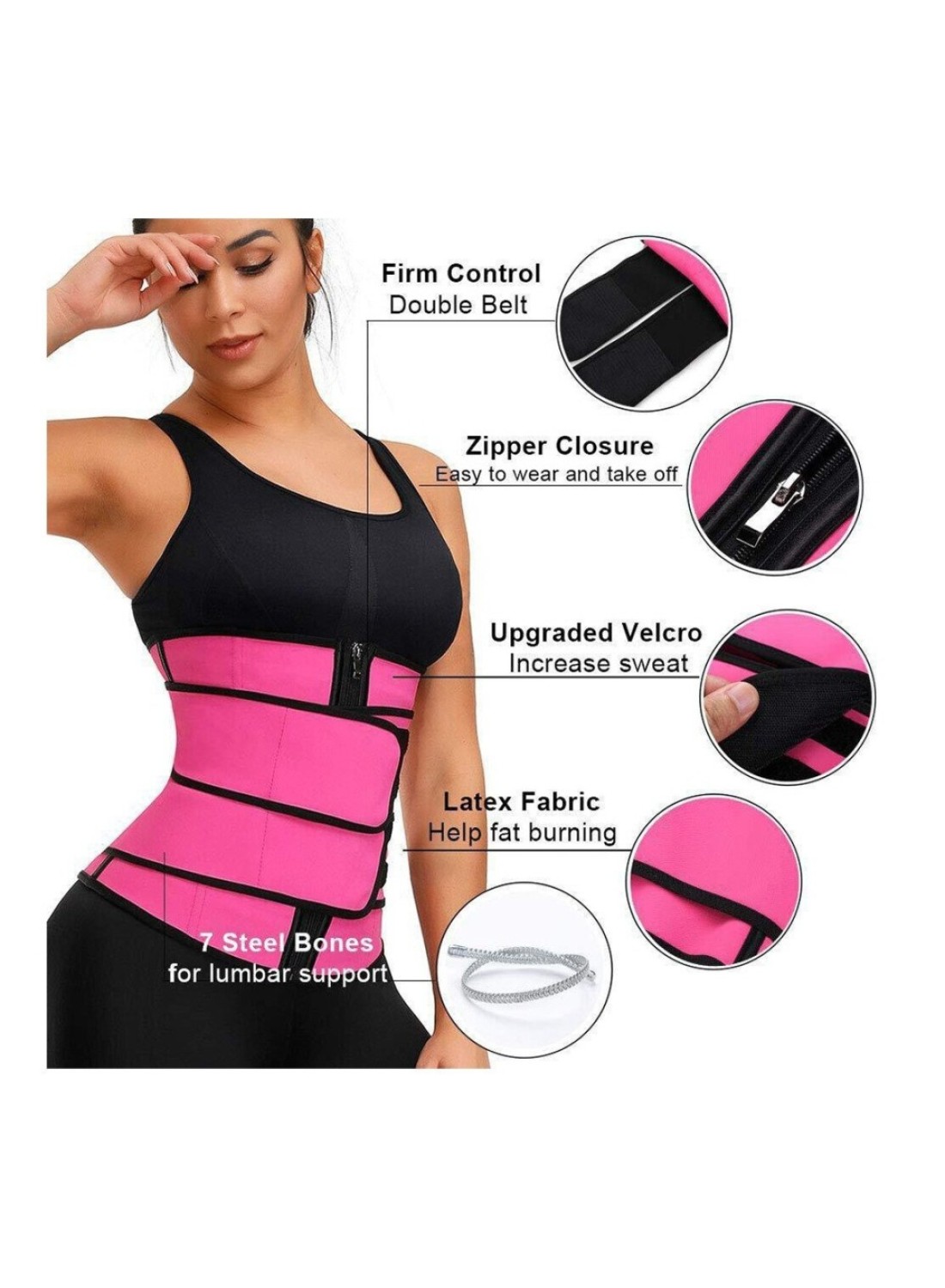 Waist Trainer Neoprene Sauna Belt for Women Weight Loss Cincher Body Shaper Tummy Control Strap Slimming Fitness Belt