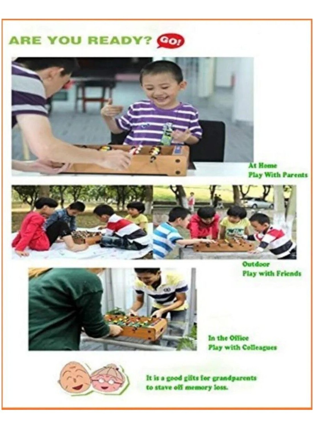 Yeasha,Wooden Mid-Sized Football Table Soccer Game With 4 Rods Toys For All Age.