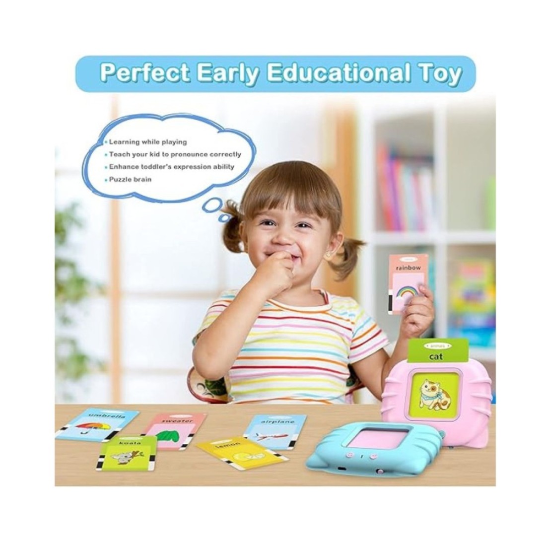 Showay 112 Talking Flash Cards Game for Girls Toddler Toy