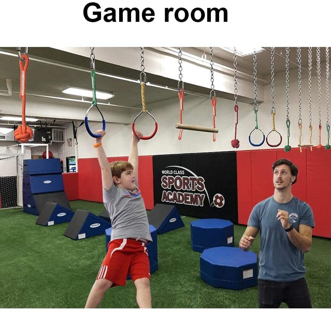 ULTIMAX Ninja Obstacle Course Kit Ninja Obstacle Course for Kids Outdoor Ninja Warrior Training Equipment Backyard Monkey Bar