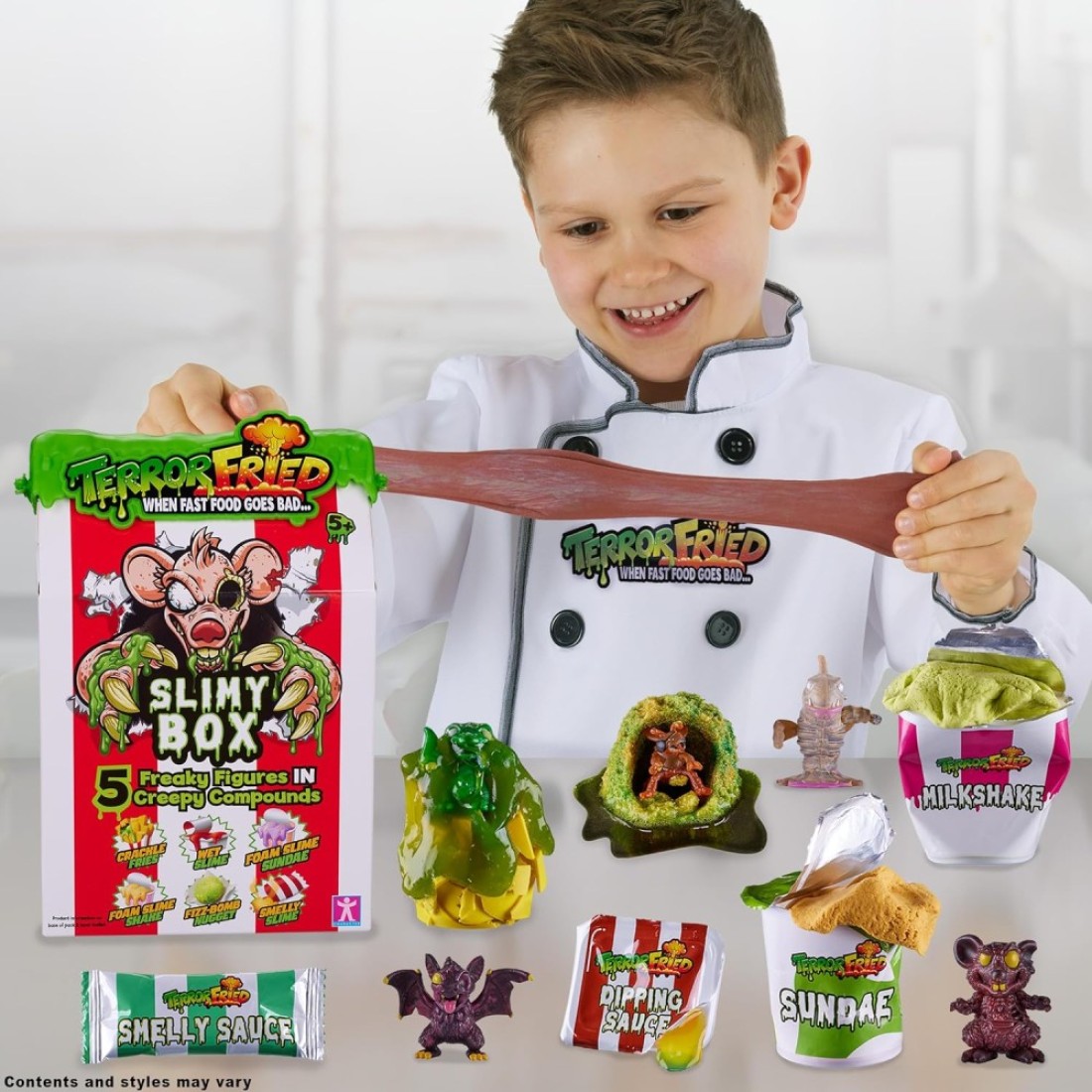 Terror Fried 08094 Slimy Box, When Fast Food Goes Bad, Gross collectables with Slime, Boys Aged 4-10, Multiple Compound Play, Multicolour
