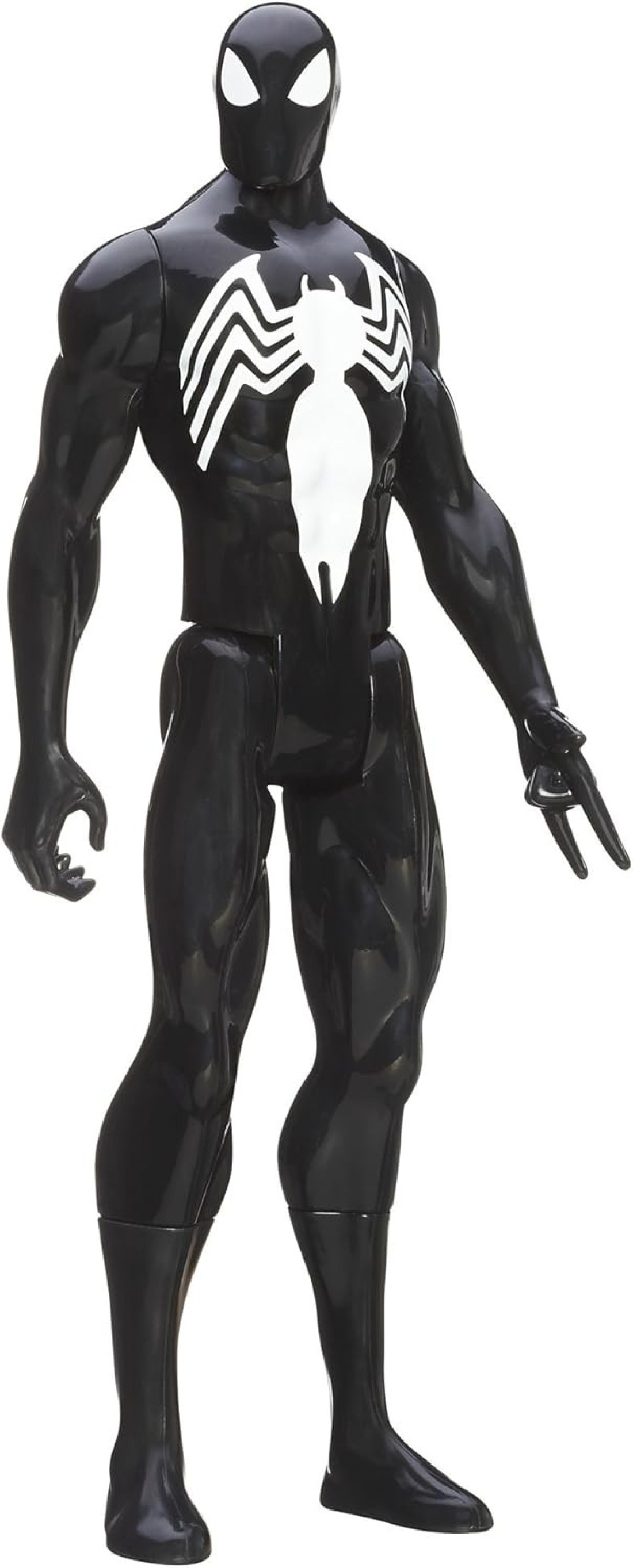 مجسم Spider-Man من سلسلة Titan Hero Series Marvel Ultimate Spider-Man Black Suit Spider-Man - 12 بوصة"
