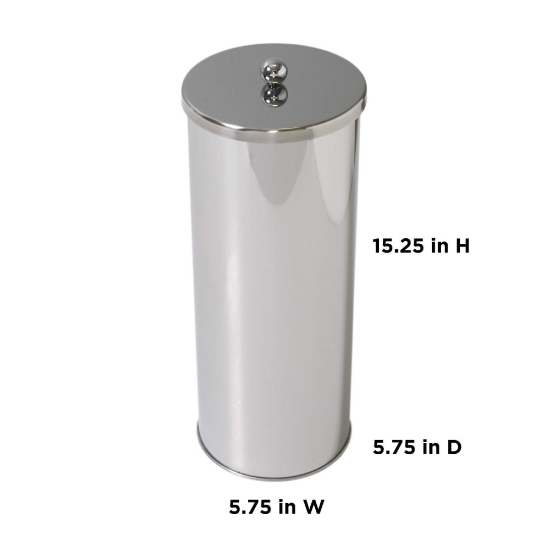 Zenna Home Toilet Paper Storage Holder with Lid Rust Resistant Stainless Steel Enclosed Toilet Paper Holder Holds 3 Rolls Modern Toilet Paper Storage and Tissue Holder Tp Holder for Bathroom