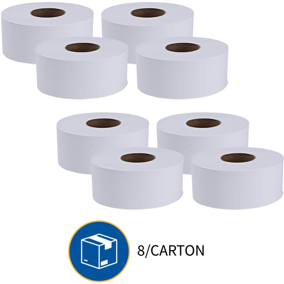 Genuine Joe GJO2506008 Jumbo Dispenser Roll Bath Tissue 8 roll pack