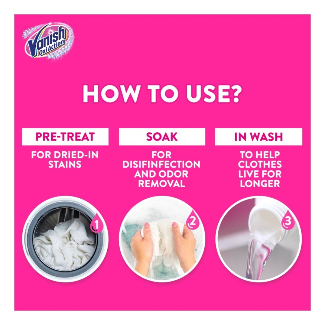 Vanish Fabric Stain Remover Pink 1.8L