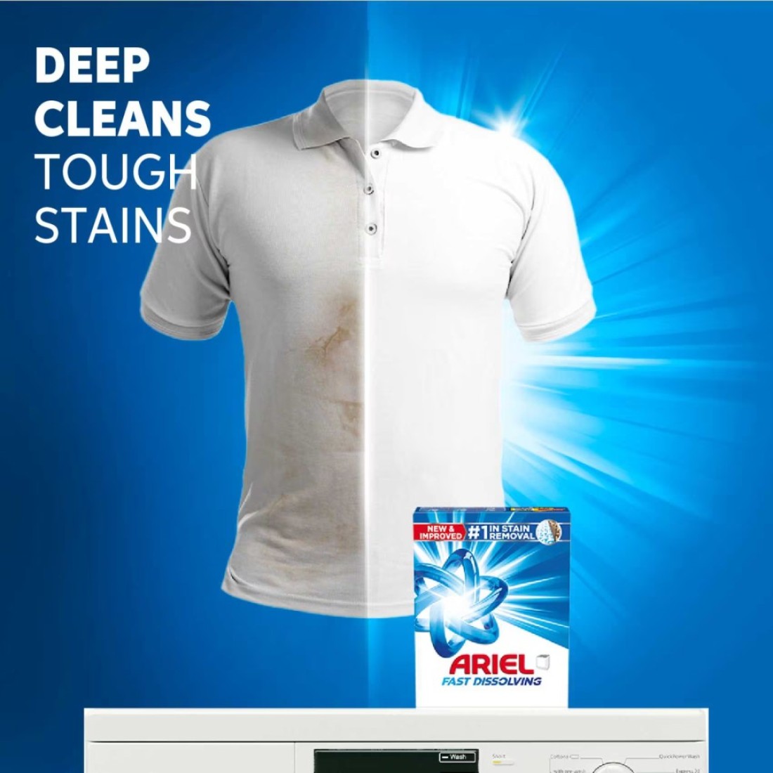 Ariel Detergent Powder Top Load Mega Box Original 7kg Pack of 2