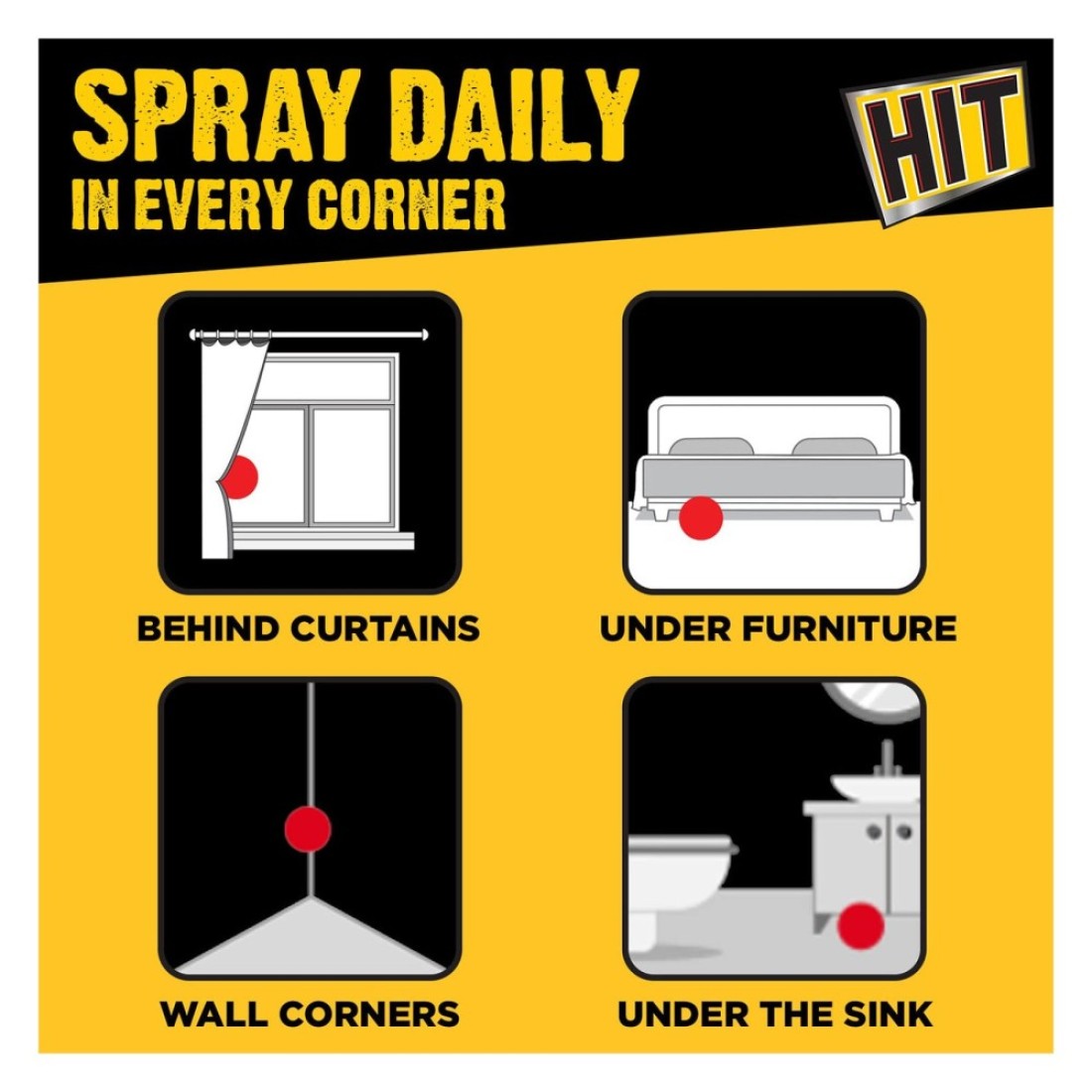 Hit All Insect Killer Spray 300ml Pack of 3