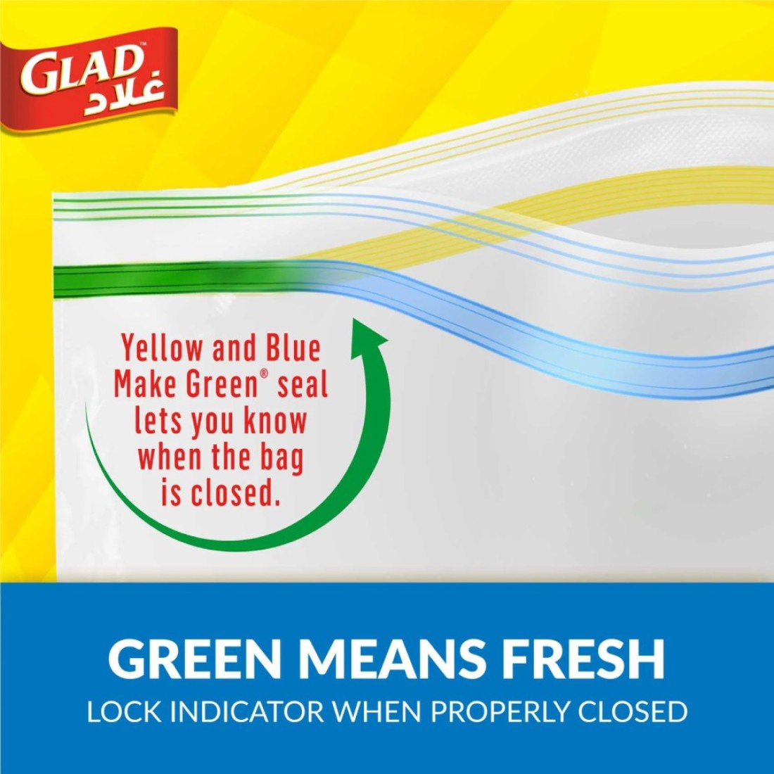 Glad Freezer Zipper Bags, 25 Bags, 16.8x18cm