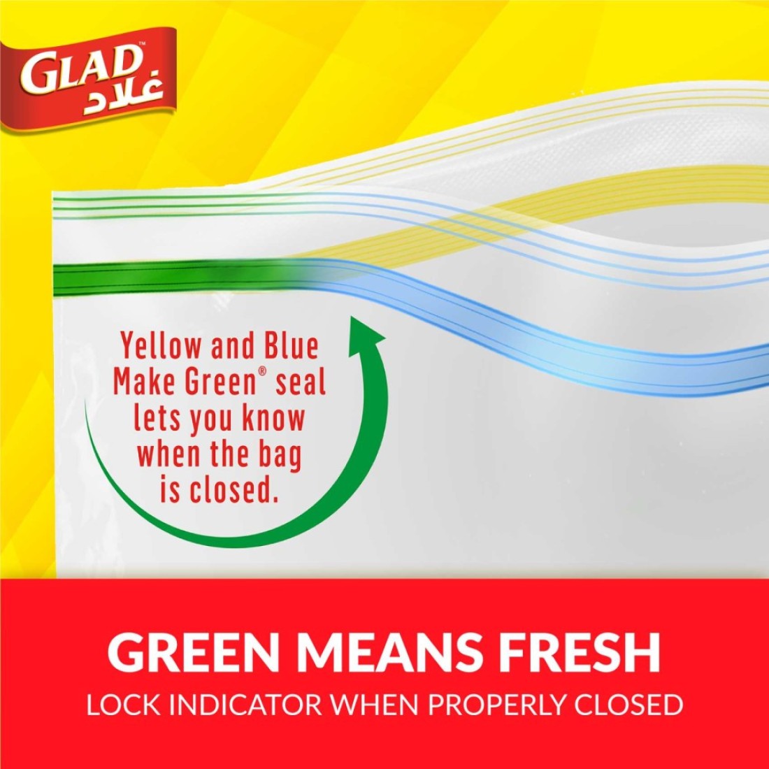 Glad Storage Zipper Bags, 50 Bags, 27.4cm x26.5cm