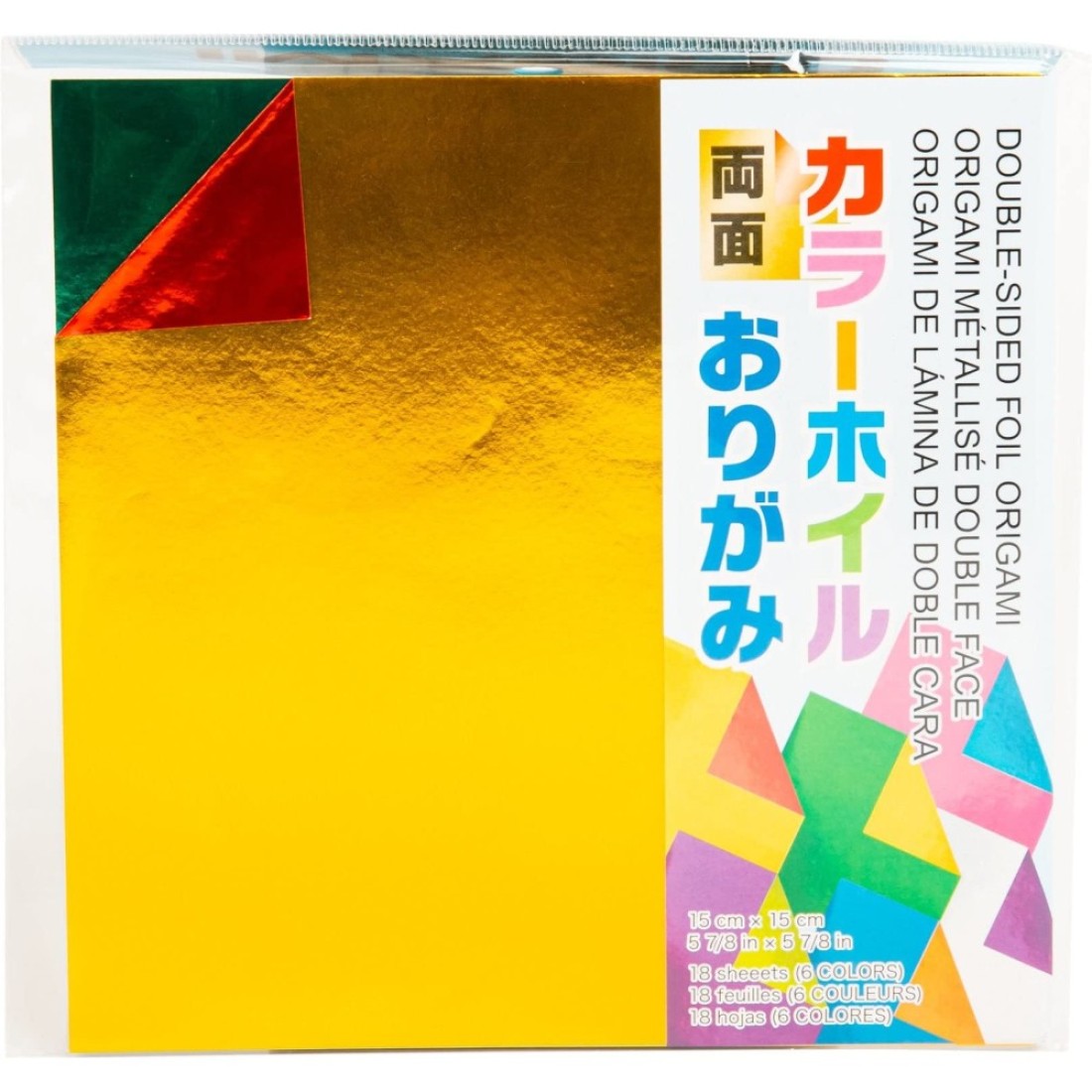 Aitoh Origami Paper 5875X5875 18Pkg Assorted FoilFoil DoubleSided