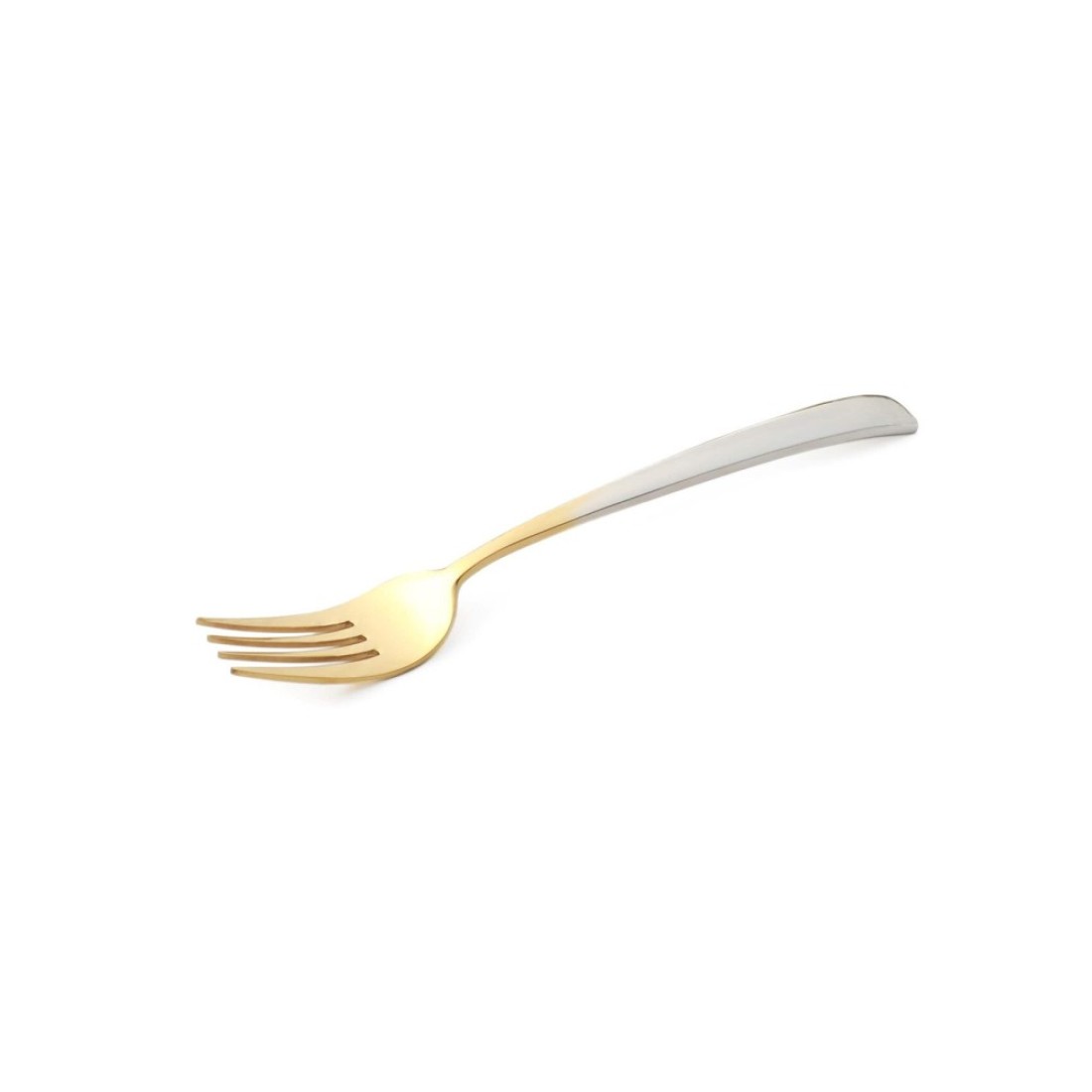 LIFE SMILE - 12pcs Cutlery Set, 18/10 Stainless Steel, Flatware Set, 12pcs Dinner Fork, Gold Gradient, for Home Kitchen, Mirror Polished