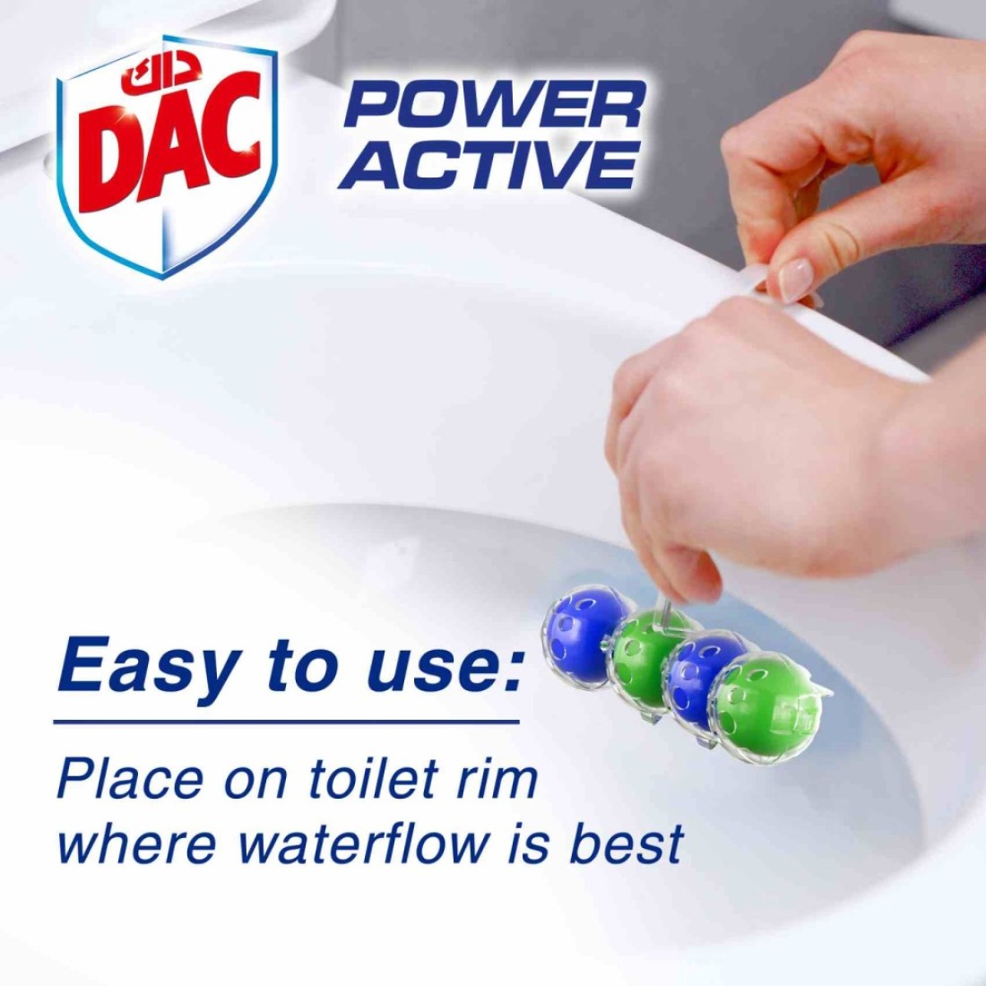 DAC Power Active Lemon Toilet Rim Block Duo Pack 100g