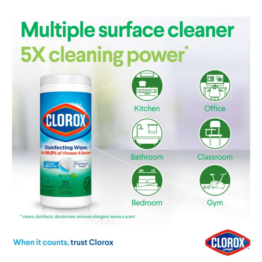 Clorox Disinfecting Wipes Fresh Scent 35 Wet Wipes