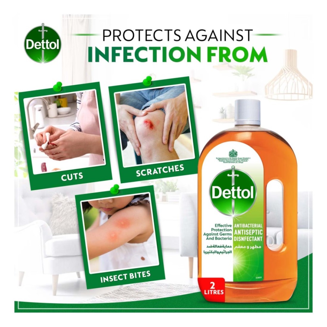 Dettol Original Anti-Bacterial Antiseptic Disinfectant 2L