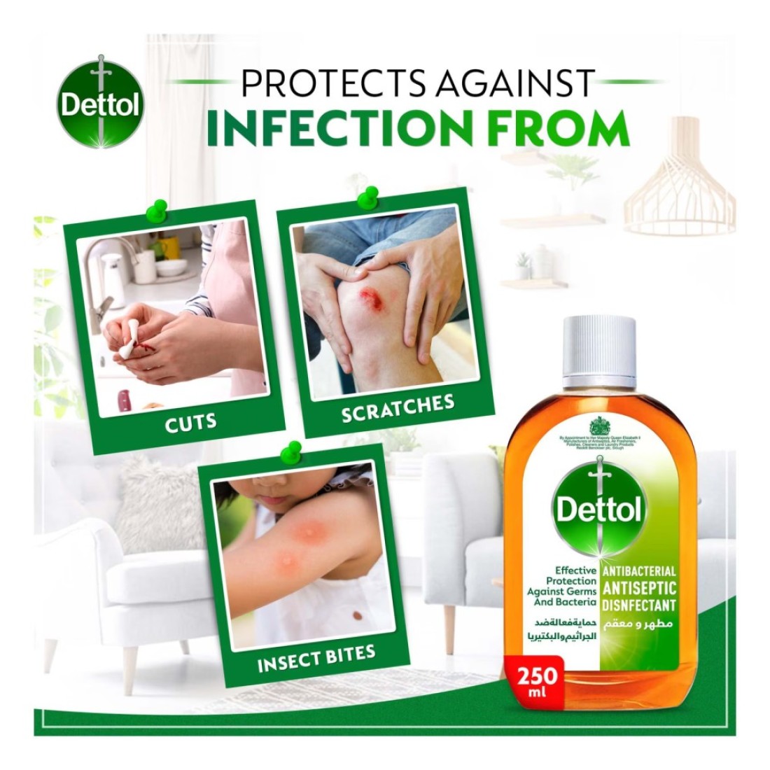 Dettol Anti-Bacterial Antiseptic Disinfectant 250ml