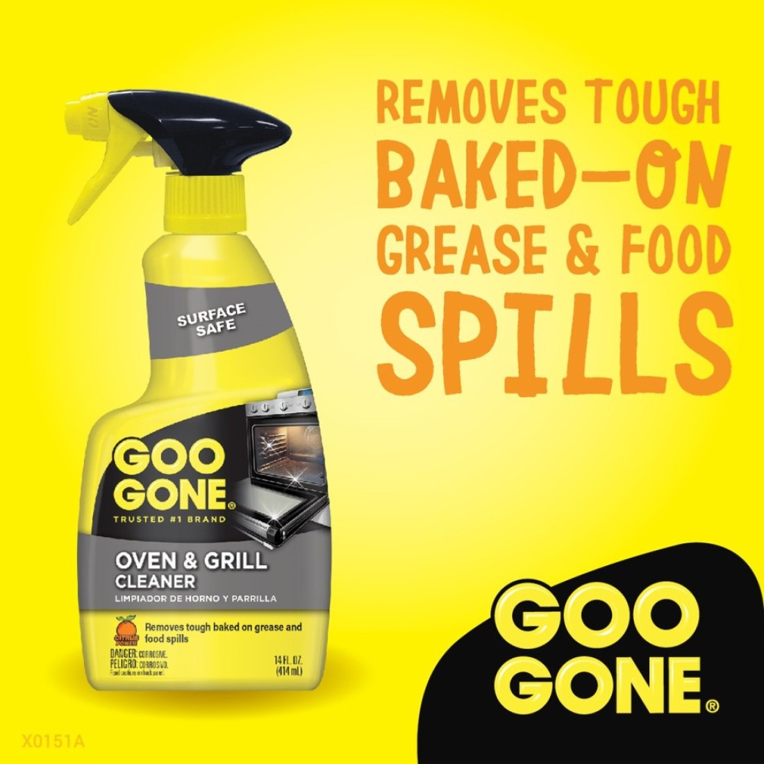 Goo GoneOven and Grill Cleaner 14 Ounce Removes Tough Baked On Grease and Food Spills Surface Safe
