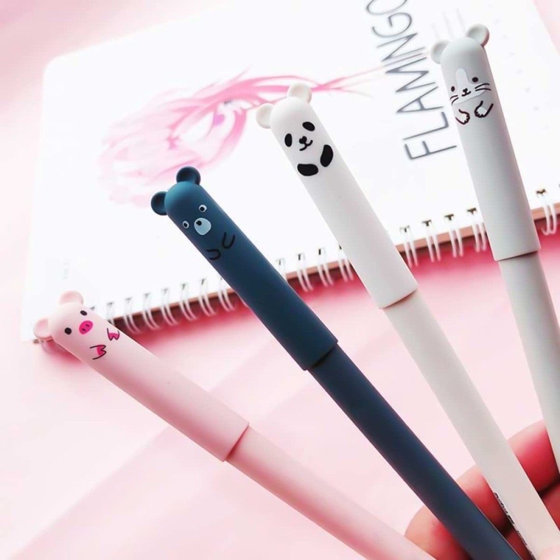HAOSJINY Erasable Gel Pens 05mm Cute Erasable Pens Erasable Pens MulticolorBlackBlueRed Include 4 Pens 25 Refills 2 Eraser 31 Piece Set