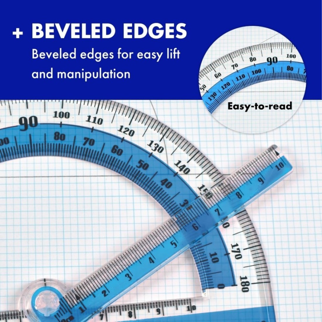 Helix Swing Arm Protractor 180 Degree Rotation